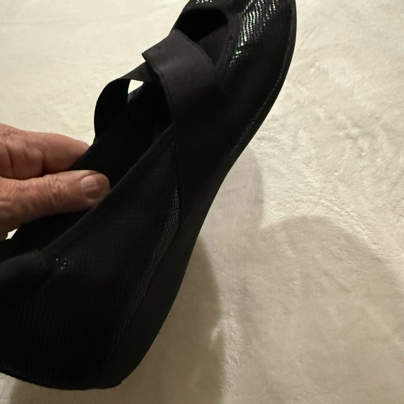 Anne Klein Y2K Sporty Ballerina Black Flat Shoes Size 9 - Picture 6 of 8